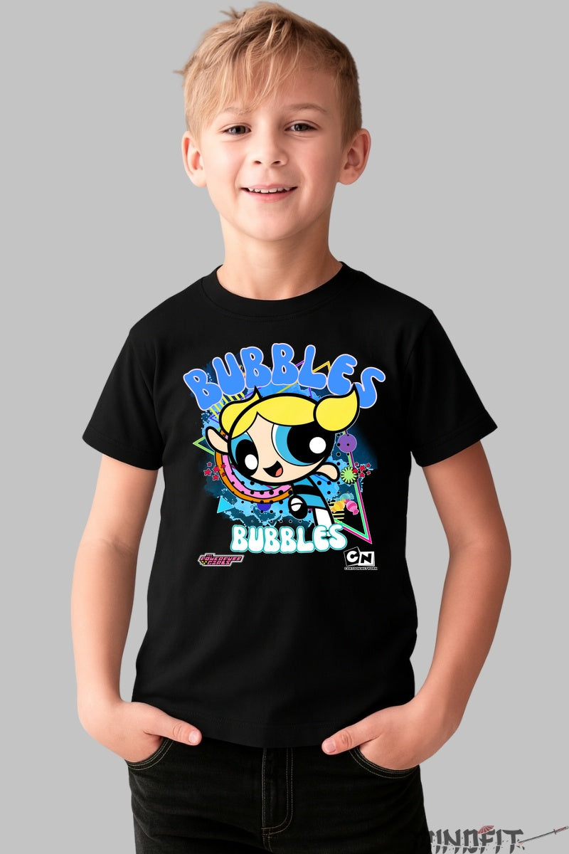 Tricou Bubbles Plina de Energie - Cartoon Network baiat negru