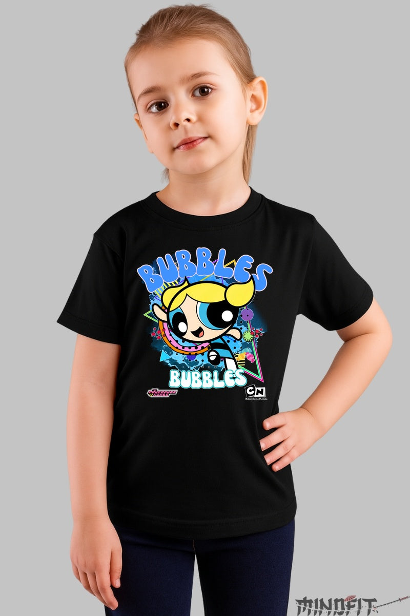 Tricou Bubbles Plina de Energie - Cartoon Network fata negru