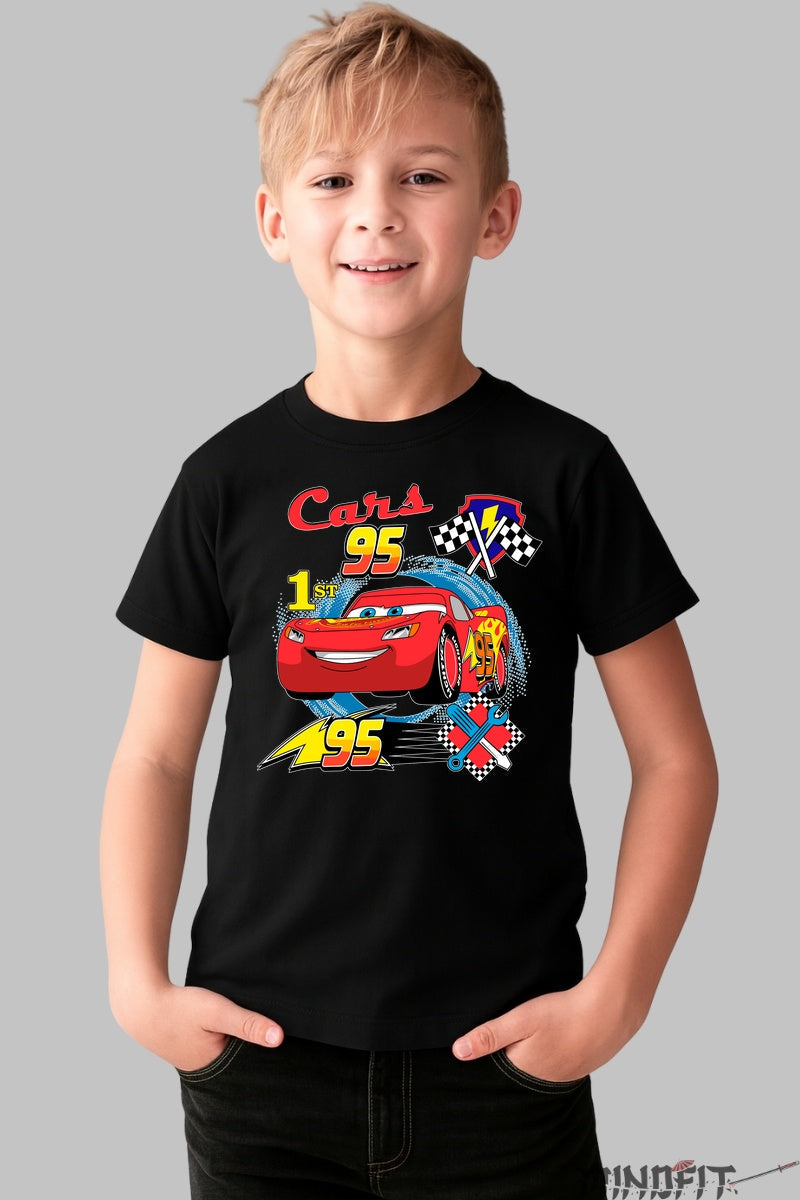 Tricou Cars Fulger McQueen - Disney Pixar baiat negru