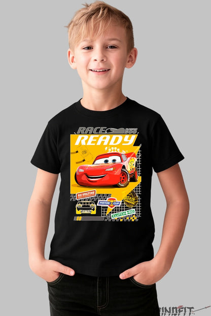 Tricou Cars Fulger McQueen Ready - Disney Pixar baiat negru
