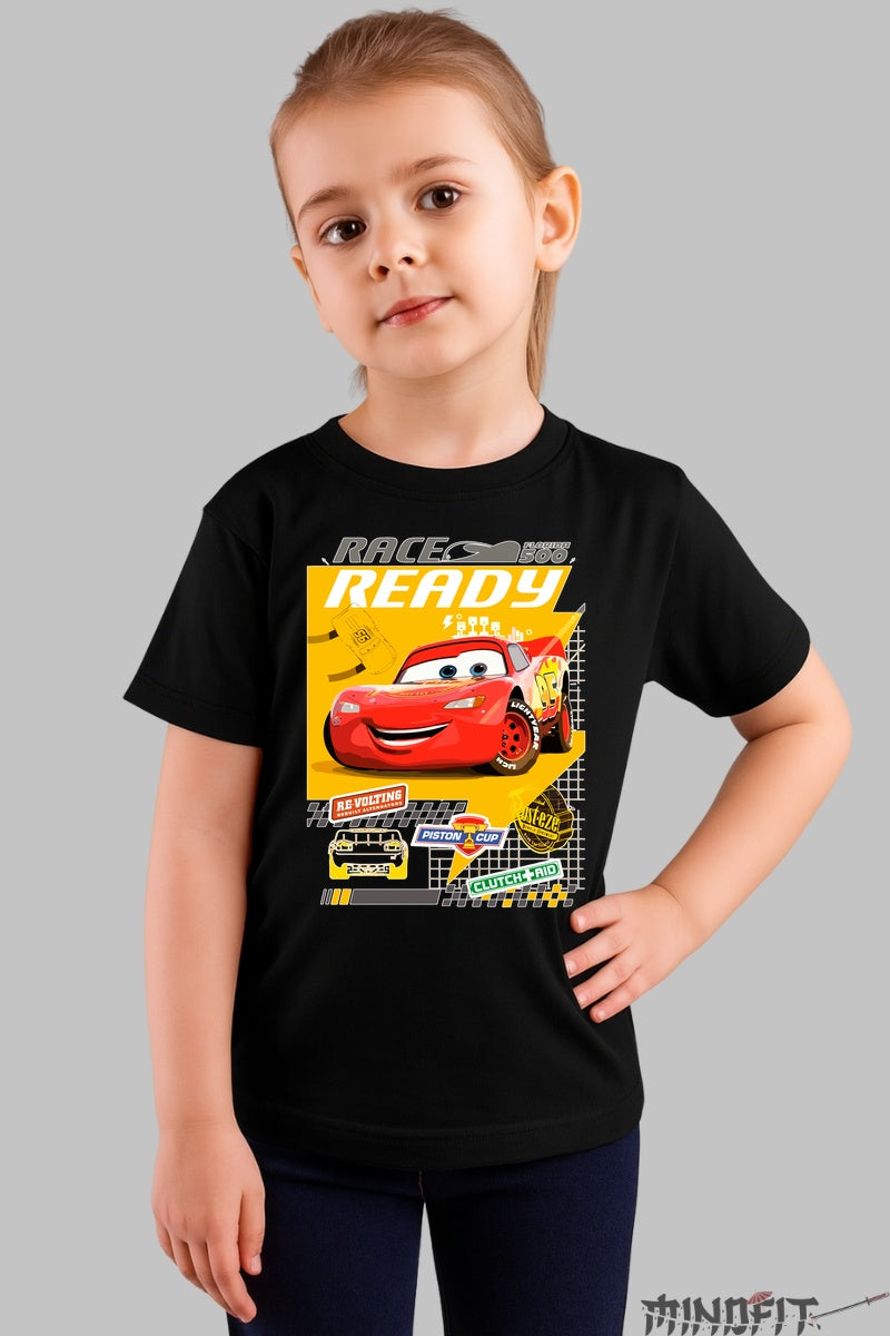 Tricou Cars Fulger McQueen Ready - Disney Pixar fata negru