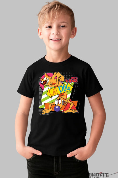 Tricou CatDog Vibes - Cartoon Network baiat negru