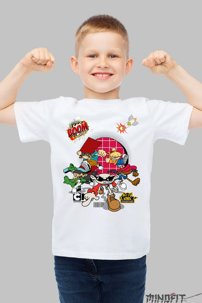 Tricou Codul Secret - Cartoon Network baiat alb