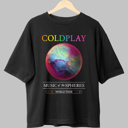 Tricou Coldplay - Music of the Spheres World Tour fata