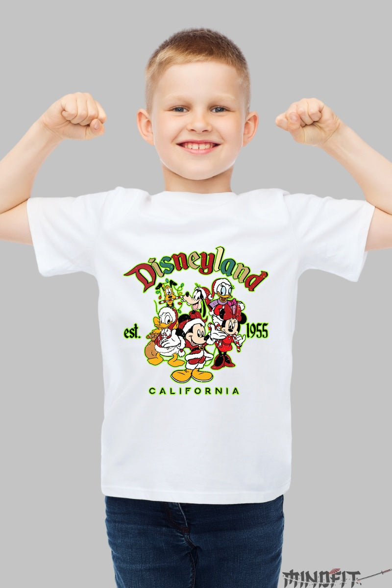 Tricou Copii Disney California - Vocile Magiei din 1955 baiat alb