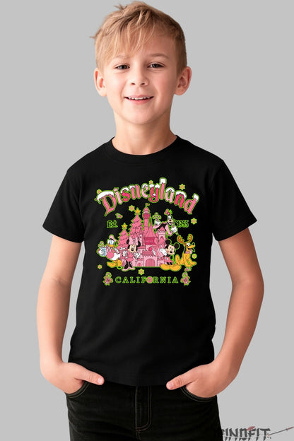 Tricou Copii Disneyland California - Castelul Magiei si Prieteniei baiat negru