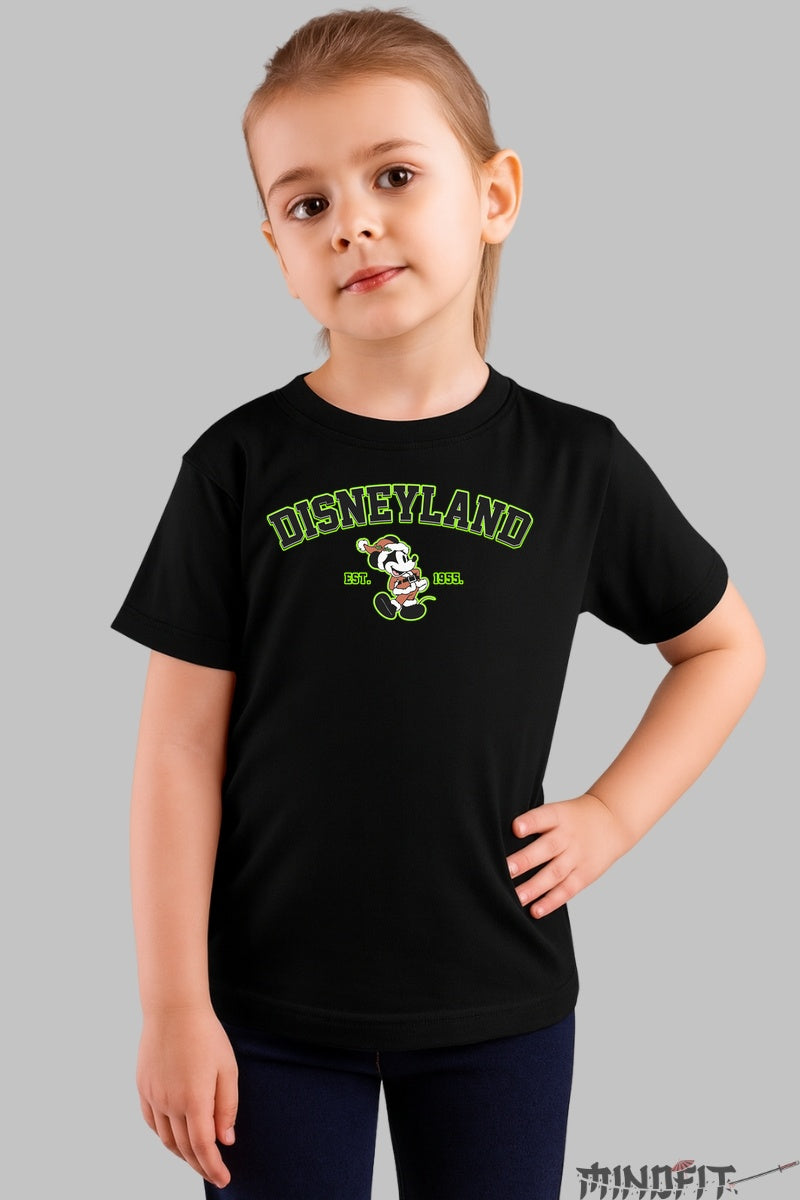 Tricou Copii Disneyland Vintage - Goofy in stil retro fata negru