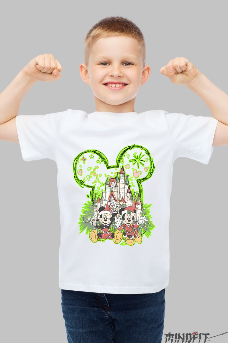 Tricou Copii - Mickey si Minnie in Lumea Magica baiat alb