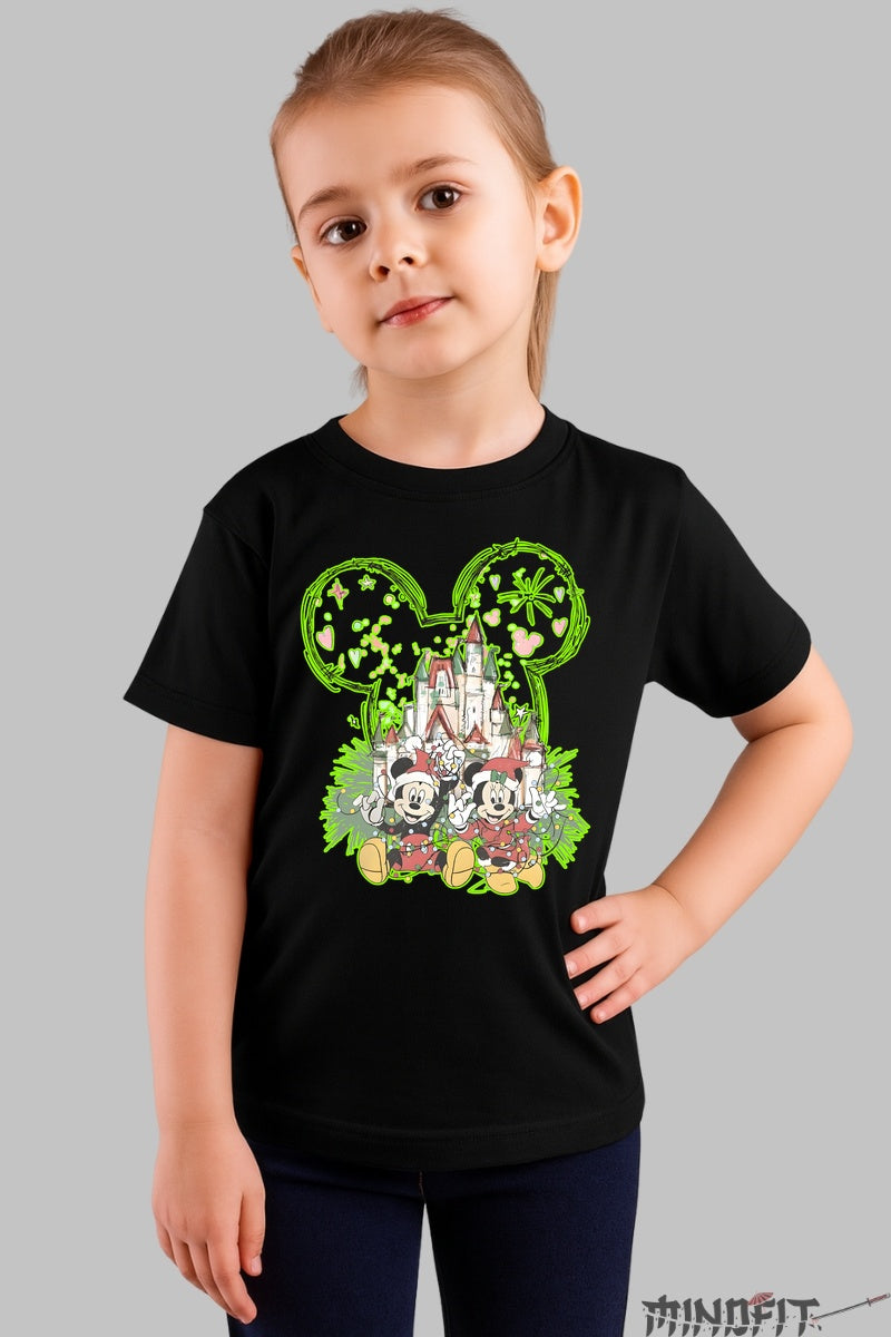 Tricou Copii - Mickey si Minnie in Lumea Magica fata negru