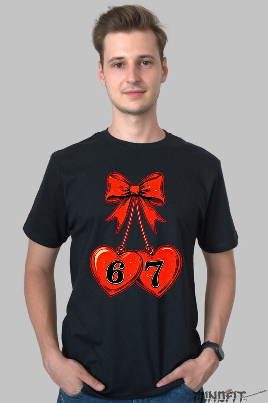 Tricou Couple Goals - Inimi Legate Cu Numarul Relatiei barbat negru