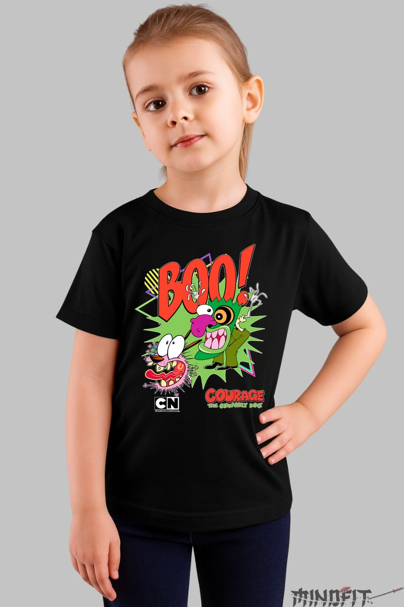 Tricou Courage the Cowardly Dog Boo - Cartoon Network fata negru