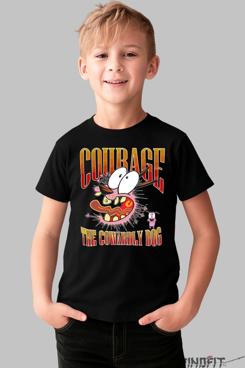 Tricou Courage The Cowardly Dog - Cartoon Network baiat negru