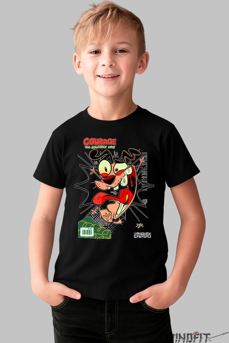 Tricou Courage The Cowardly Dog - Cartoon Network baiat negru