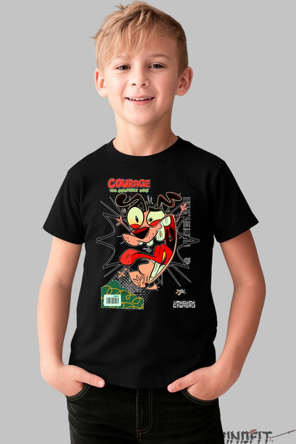 Tricou Courage The Cowardly Dog - Cartoon Network baiat negru