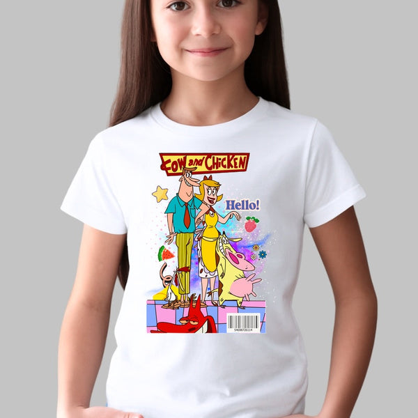Tricou Cow and Chicken Hello - Cartoon Network