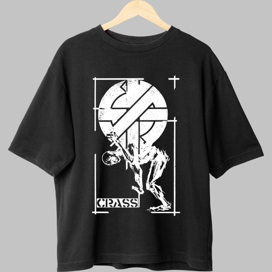 Tricou Crass Black - Design punk iconic fata