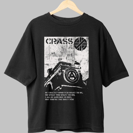 Tricou Crass Punk - Mesajul revoltei underground fata