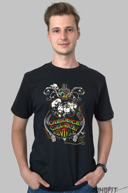 Tricou Creedence Clearwater Revival - Psychedelic Vibes barbat negru