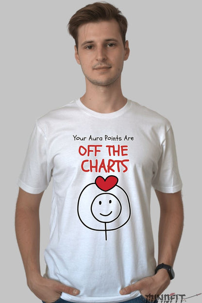 Tricou Cu Aura Pozitiva - Off The Charts barbat alb