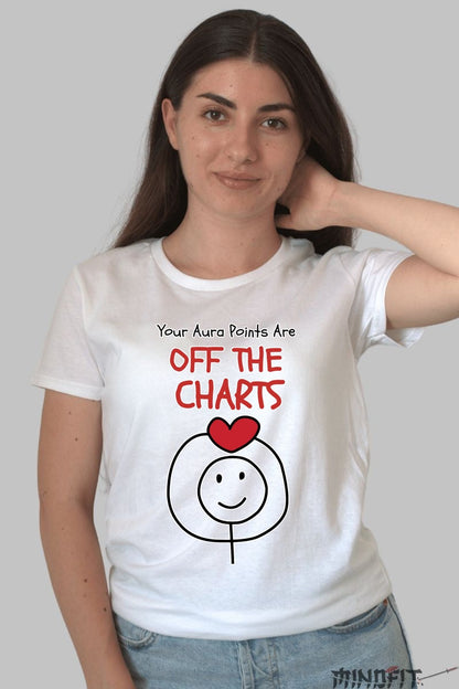 Tricou Cu Aura Pozitiva - Off The Charts dama alb