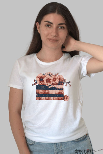 Tricou Cu Flori De Primavara - Biblioteca Secreta Dama Alb