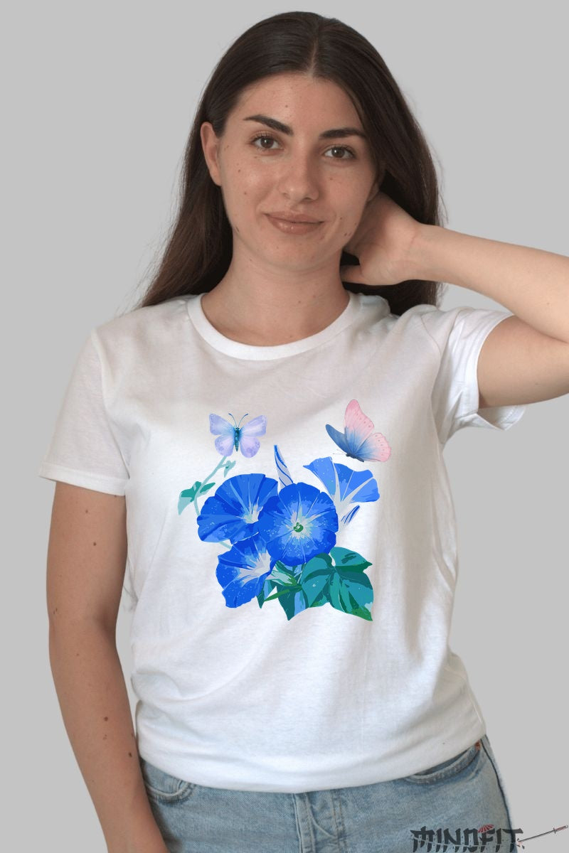 Tricou Cu Flori De Primavara - Dimineata Albastra