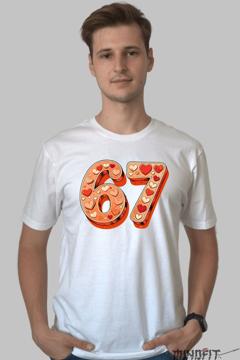 Tricou Cuplu Valentine's Day - Dragoste In Stil 67 barbat alb