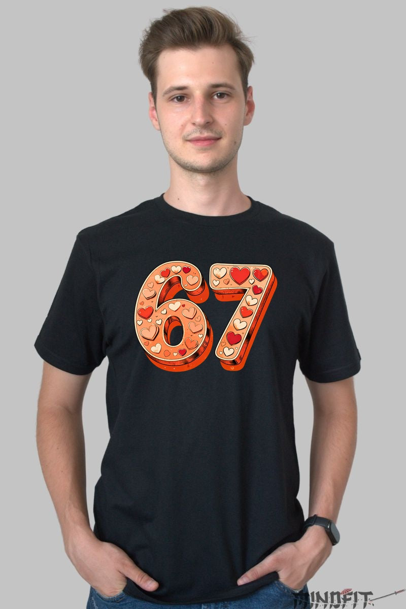 Tricou Cuplu Valentine's Day - Dragoste In Stil 67 barbat negru
