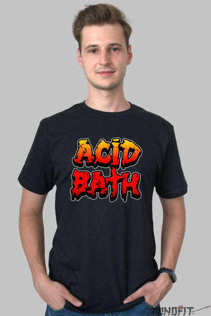 Tricou Dark Metal - Acid Bath Retro Fire barbat negru