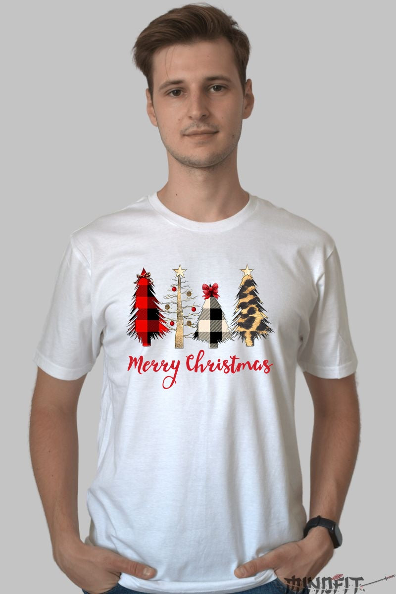 Tricou De Craciun - Braduti Magici Merry Christmas barbat alb