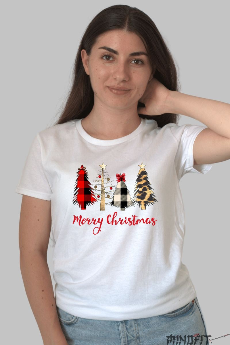 Tricou De Craciun - Braduti Magici Merry Christmas dama alb