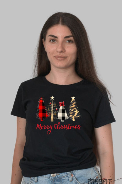 Tricou De Craciun - Braduti Magici Merry Christmas dama negru