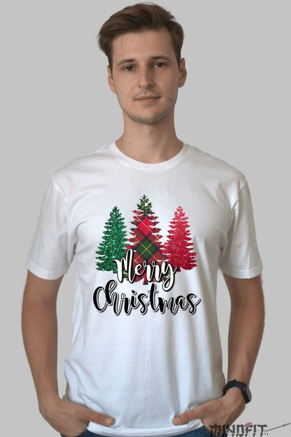 Tricou De Craciun - Braduti Stralucitori Cu Mesaj Festiv barbat alb
