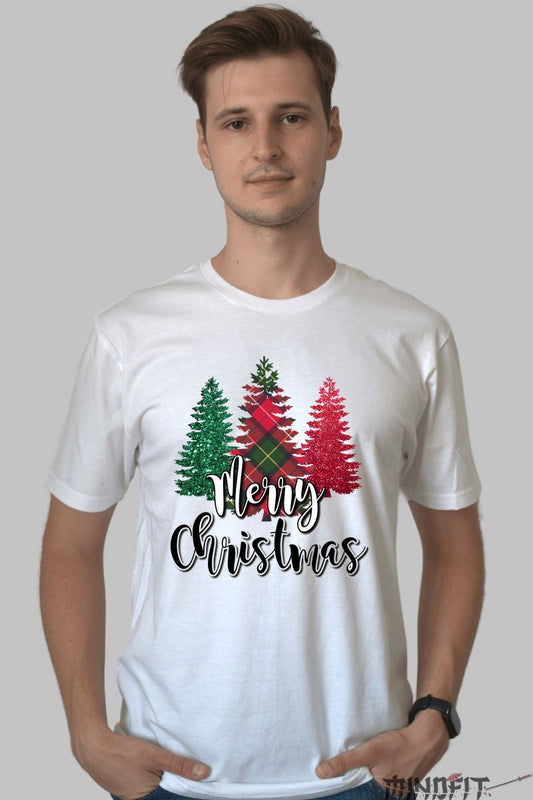 Tricou De Craciun - Braduti Stralucitori Cu Mesaj Festiv barbat alb