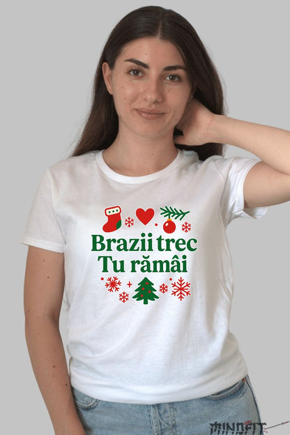 Tricou De Craciun - Brazii Trec Tu Ramai barbat negru