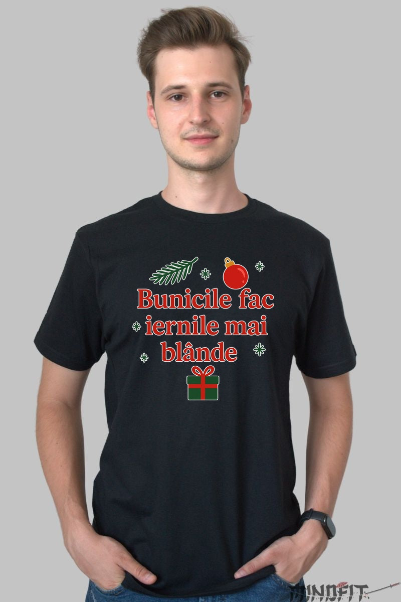 Tricou De Craciun - Bunicile Fac Iernile Mai Blande dama alb