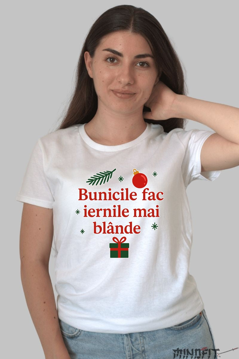 Tricou De Craciun - Bunicile Fac Iernile Mai Blande barbat negru