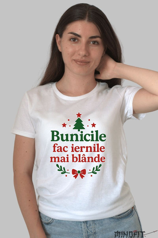 Tricou De Craciun - Bunicile Fac Iernile Mai Blande barbat negru