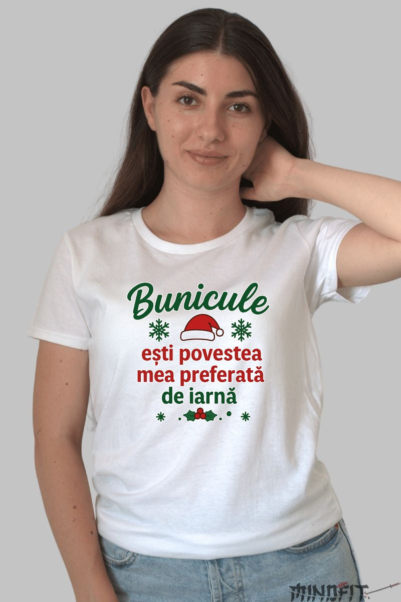 Tricou De Craciun - Bunicule Esti Povestea Mea Preferata De Iarna barbat negru