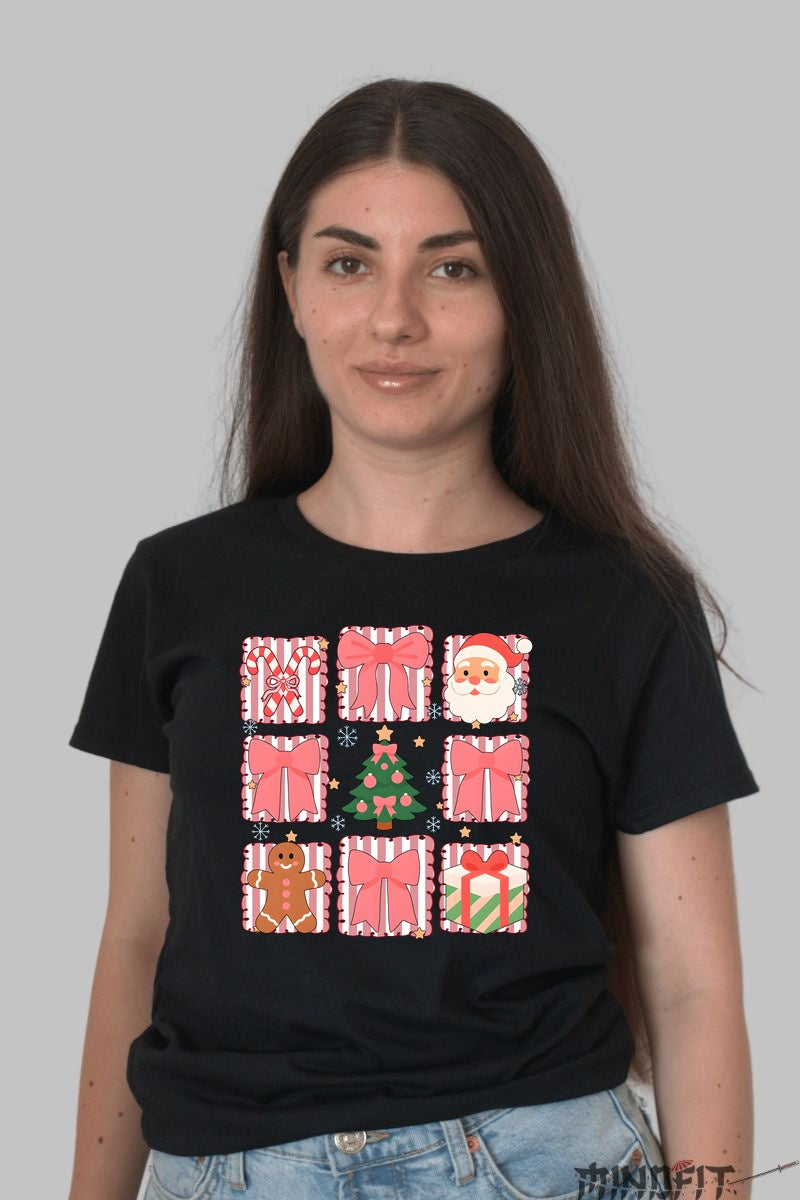 Tricou De Craciun - Cadouri De Sarbatoare dama negru