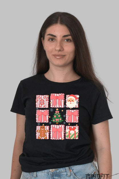 Tricou De Craciun - Cadouri De Sarbatoare dama negru