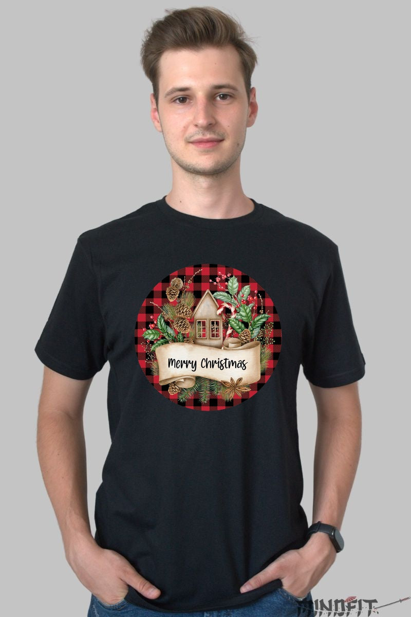 Tricou De Craciun - Casuta Magica De Sarbatori barbat negru