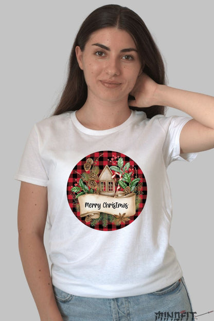 Tricou De Craciun - Casuta Magica De Sarbatori dama alb