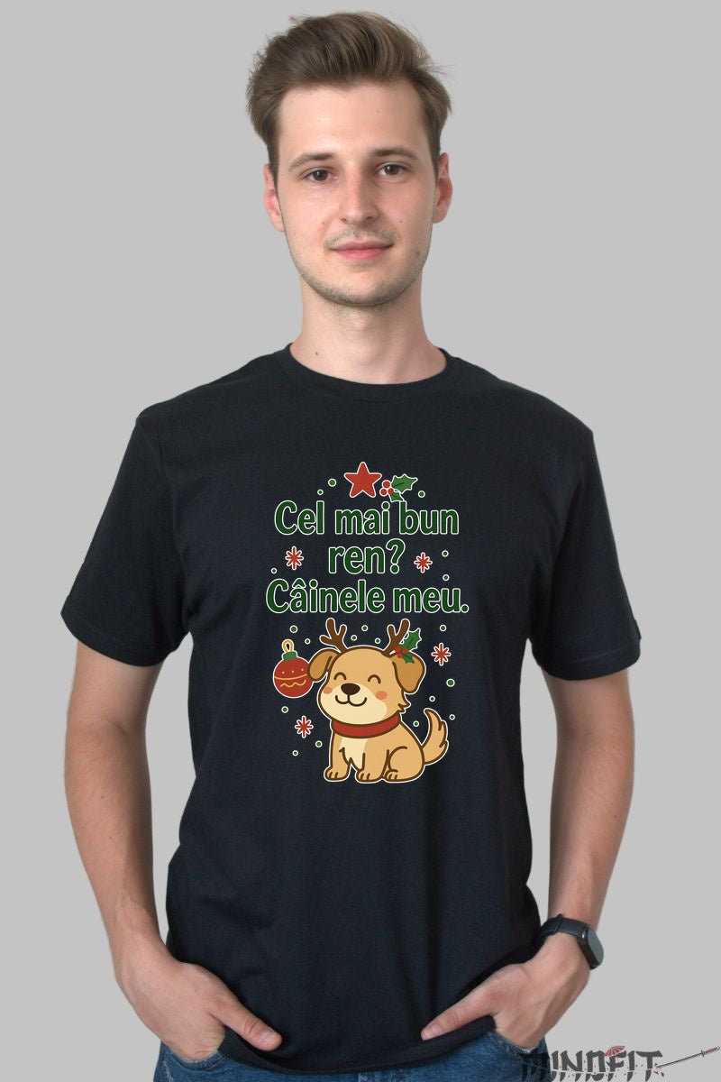 Tricou De Craciun - Cel Mai Bun Ren- Cainele Meu dama alb