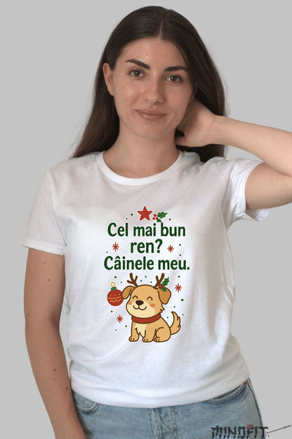 Tricou De Craciun - Cel Mai Bun Ren- Cainele Meu barbat negru