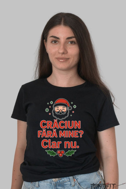 Tricou De Craciun - Clar Nu barbat alb