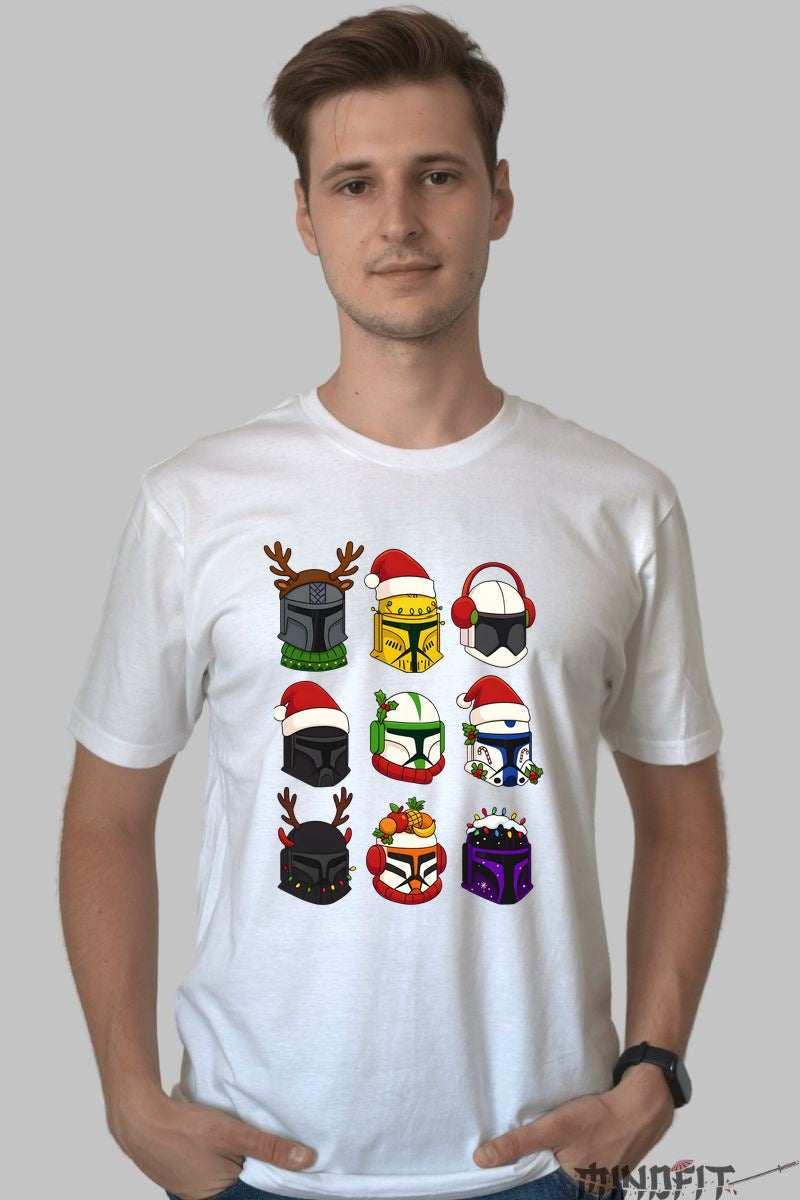 Tricou De Craciun - Clone Troopers Sarbatori Galactice barbat alb