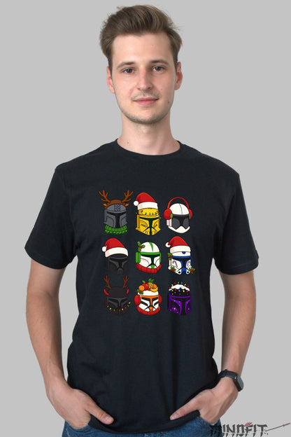 Tricou De Craciun - Clone Troopers Sarbatori Galactice barbat negru