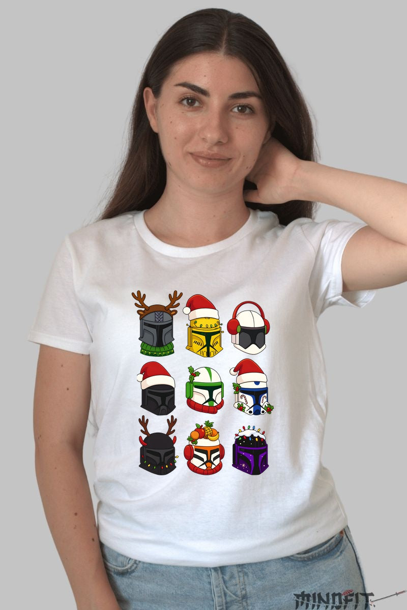 Tricou De Craciun - Clone Troopers Sarbatori Galactice dama alb