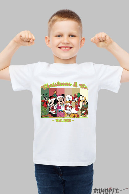 Tricou De Craciun Copii - Christmas & Co. Est. 1928 baiat alb